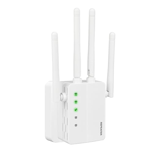 WiFi Extender, 5G 1200Mbps Dual Band WiFi Extenders Signal Booster for Home, Device Servers WiFi Booster Covers Up to 7000 Sq.ft and 20 Devices, 1200Mbps Wireless Signal Repeater with Ethernet (White)