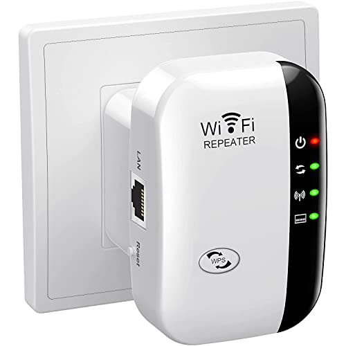 WiFi Extender Signal Booster Up to 4000sq.ft and 40 Devices, WiFi Range Extender, Wireless Internet Repeater, Long Range Amplifier with Ethernet Port, 1-Tap Setup, Access Point, Alexa Compatible