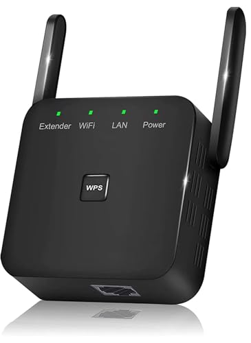 2023 Newest WiFi Extender/Repeater，Covers Up to 9860 Sq.ft and 60 Devices, Internet Booster – with Ethernet Port, Quick Setup, Home Wireless Signal Booster
