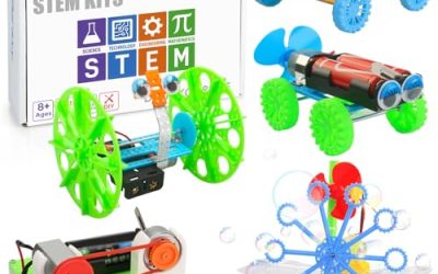 5 Set STEM Kits, STEM Projects for Kids Ages 8-12, Robotics for Kids, DC Motor Model Car Kit, Electric Building Engineering Science Experiment Kit, Toys Gifts for Boys and Girls Ages 6 7 8 9 10 11 12